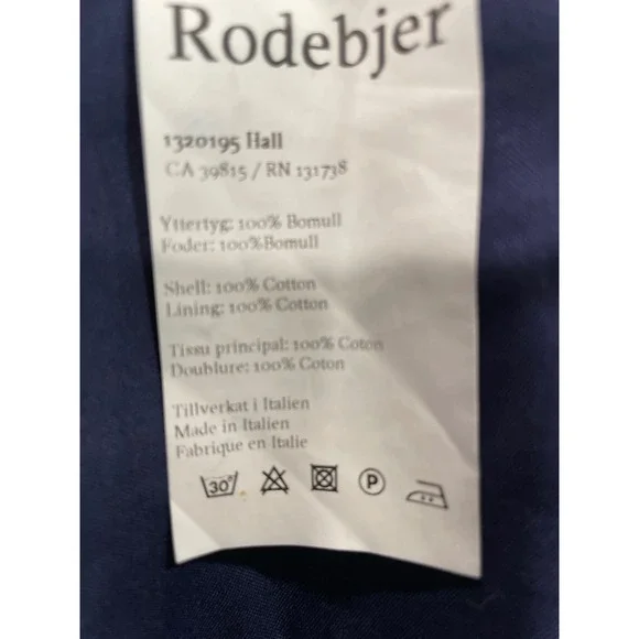 Rodebjer High Rise Wide Flare Leg Womens Sz 28 Blue Cotton Denim Zip Fly Luxury - Picture 6 of 7